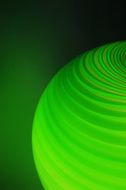 Candy Murano glass sphere table lamp green lime swirl D40