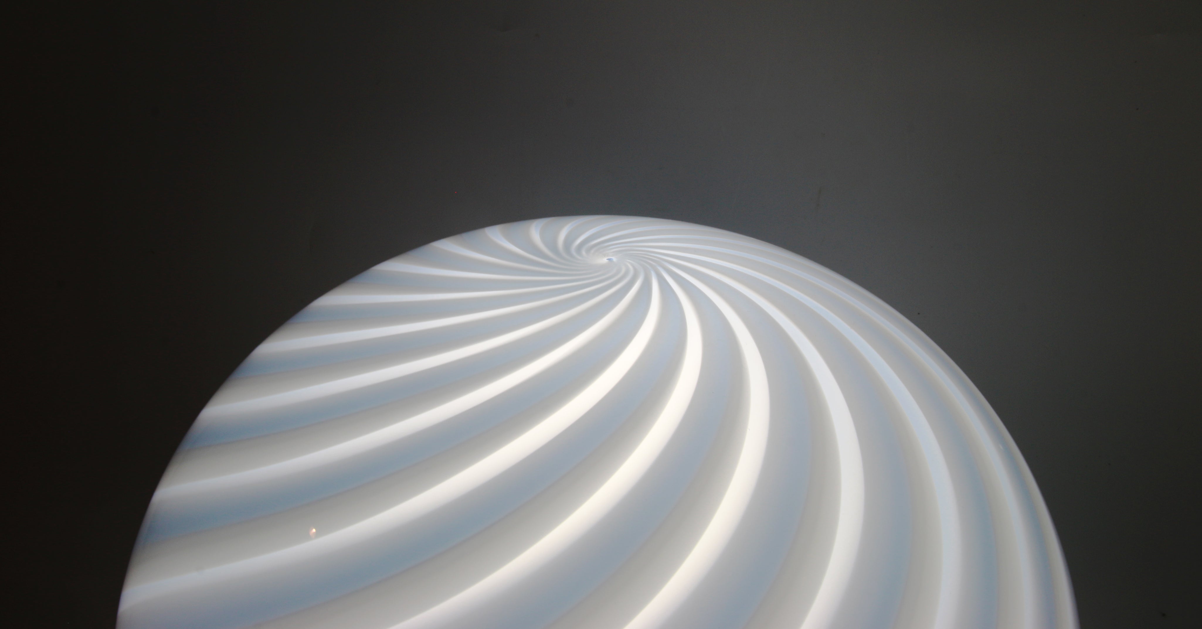 Candy Murano glass oval table lamp gelato blue swirl D40