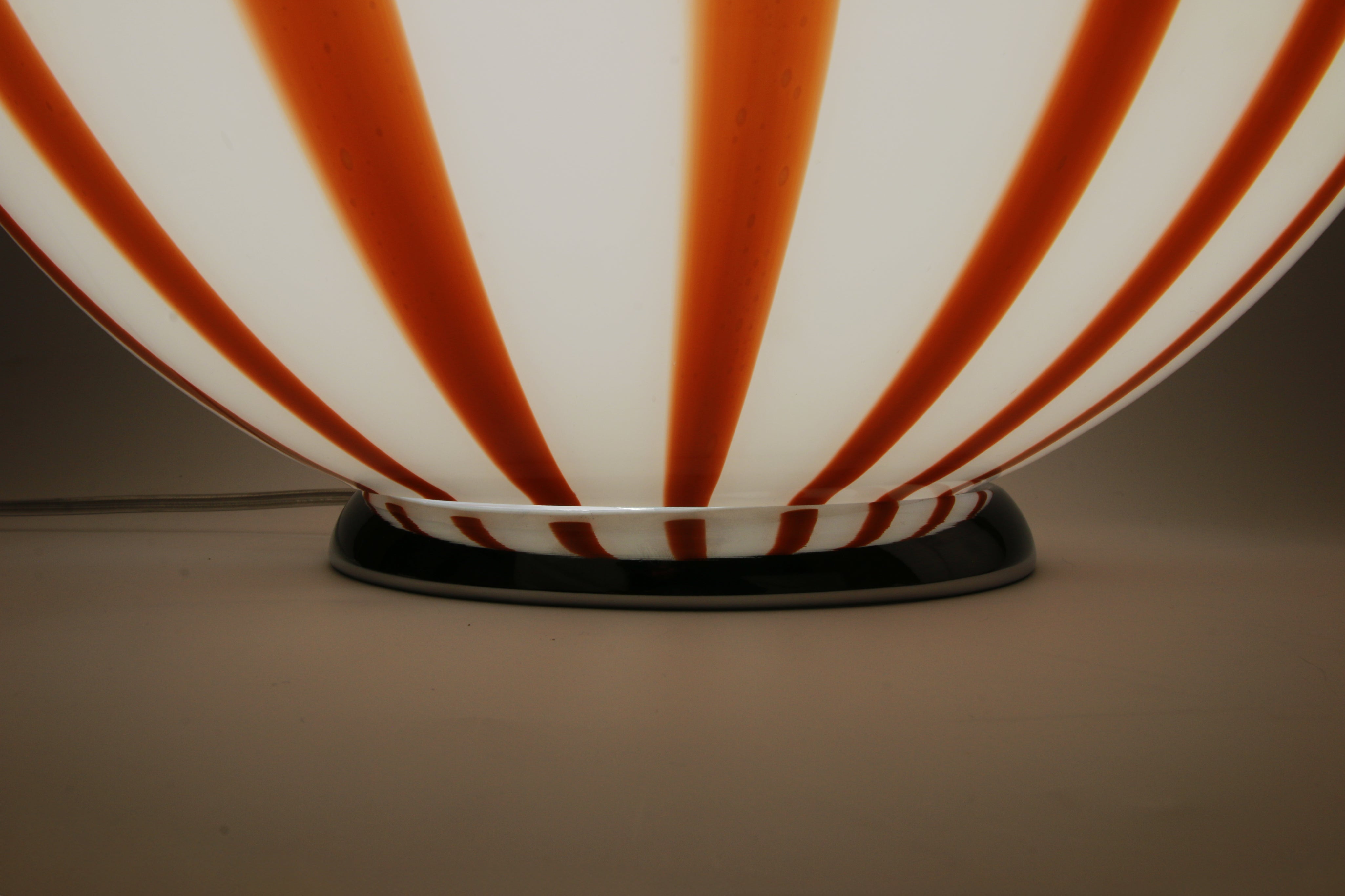 Candy Murano glass sphere table lamp coffee and milk straight D40