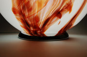 Candy Murano glass sphere table lamp mahogany D35