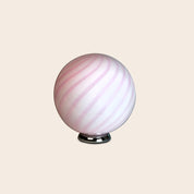 Candy Murano glass sphere table lamp marshmellow pink swirl D30