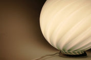 Candy Murano glass sphere table lamp sage green swirl D30