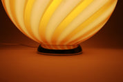 Candy Murano glass sphere table lamp honey yellow swirl D30