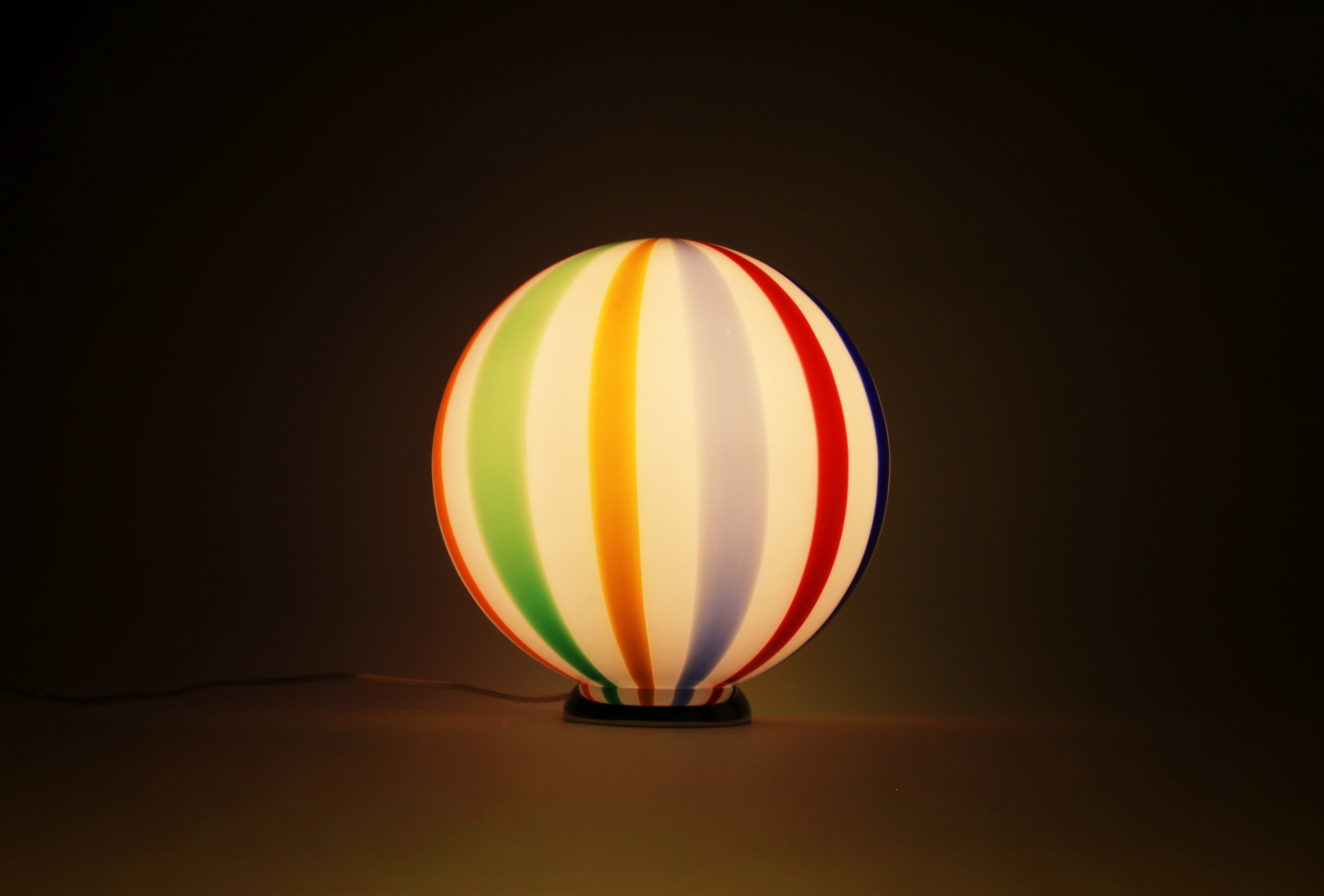 Candy Murano glass sphere table lamp "Arlecchino" straight D30