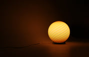 Candy Murano glass sphere table lamp toffee swirl D20