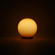 Candy Murano glass sphere table lamp toffee swirl D20