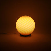 Candy Murano glass sphere table lamp toffee swirl D20