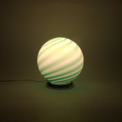Candy Murano glass sphere table lamp green mint swirl D20