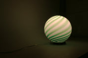 Candy Murano glass sphere table lamp green mint swirl D20