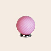 Candy Murano glass sphere table lamp pink swirl D20