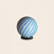Candy Murano glass sphere table lamp light blue swirl D20