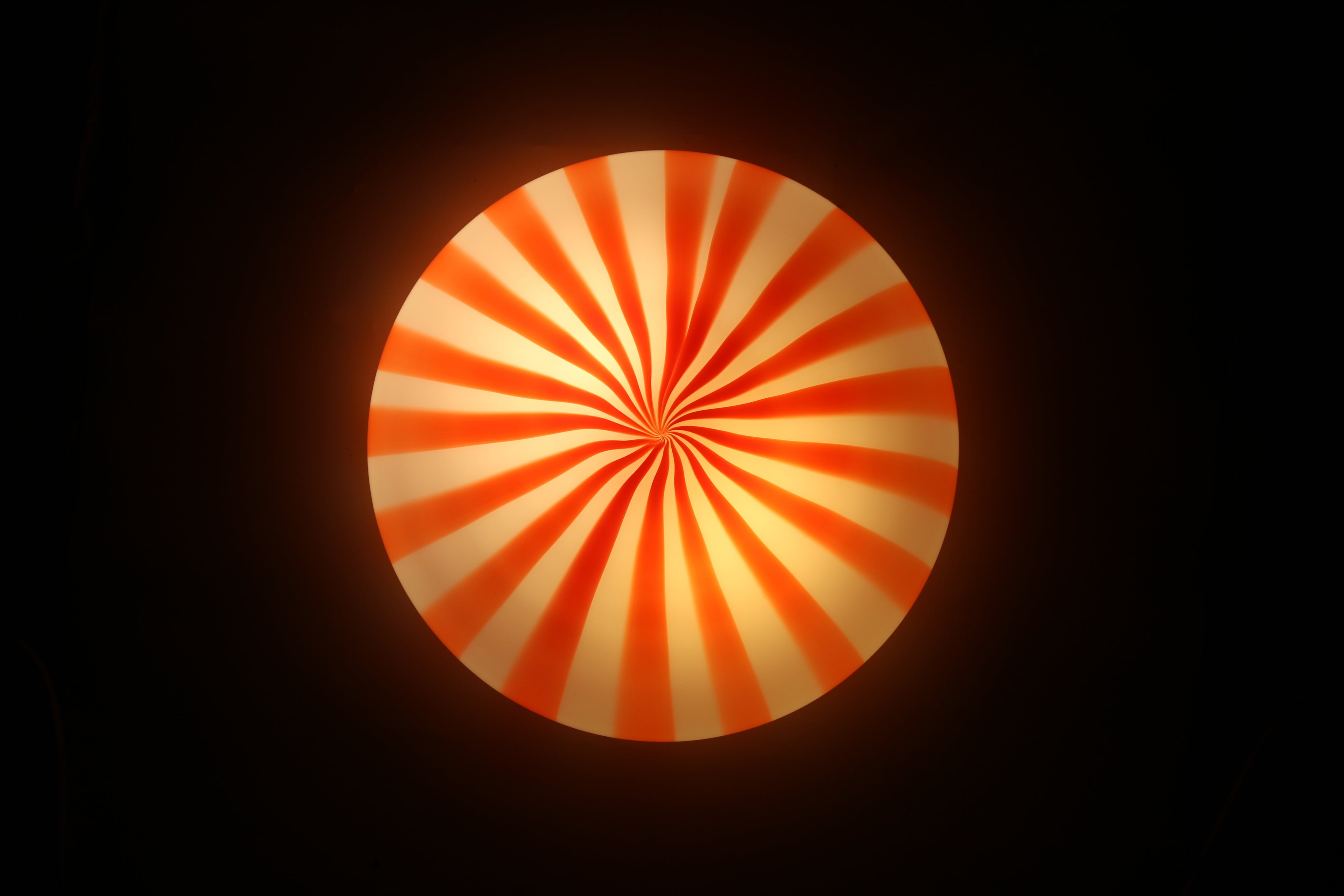 Candy Murano glass wall lamp Red & White D30