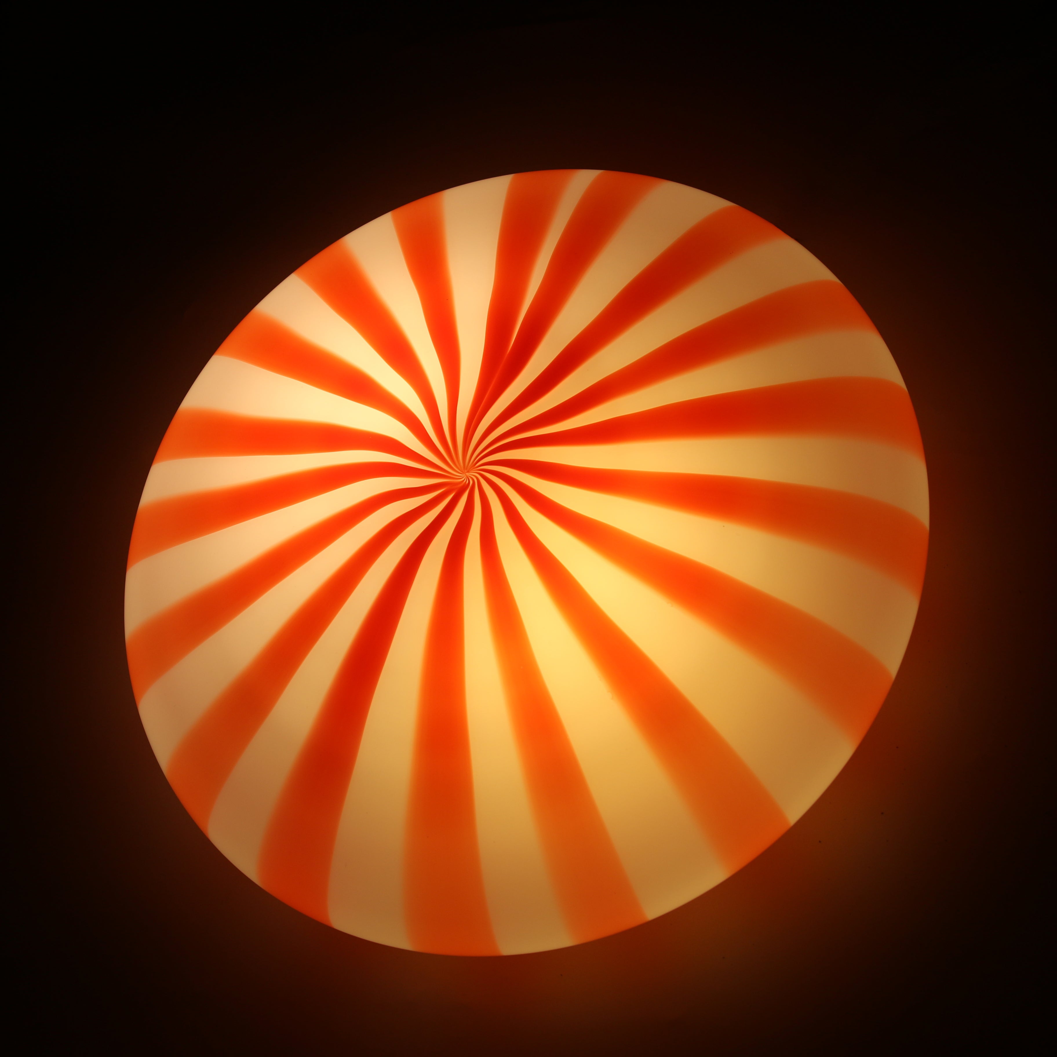 Candy Murano glass wall lamp Red & White D30