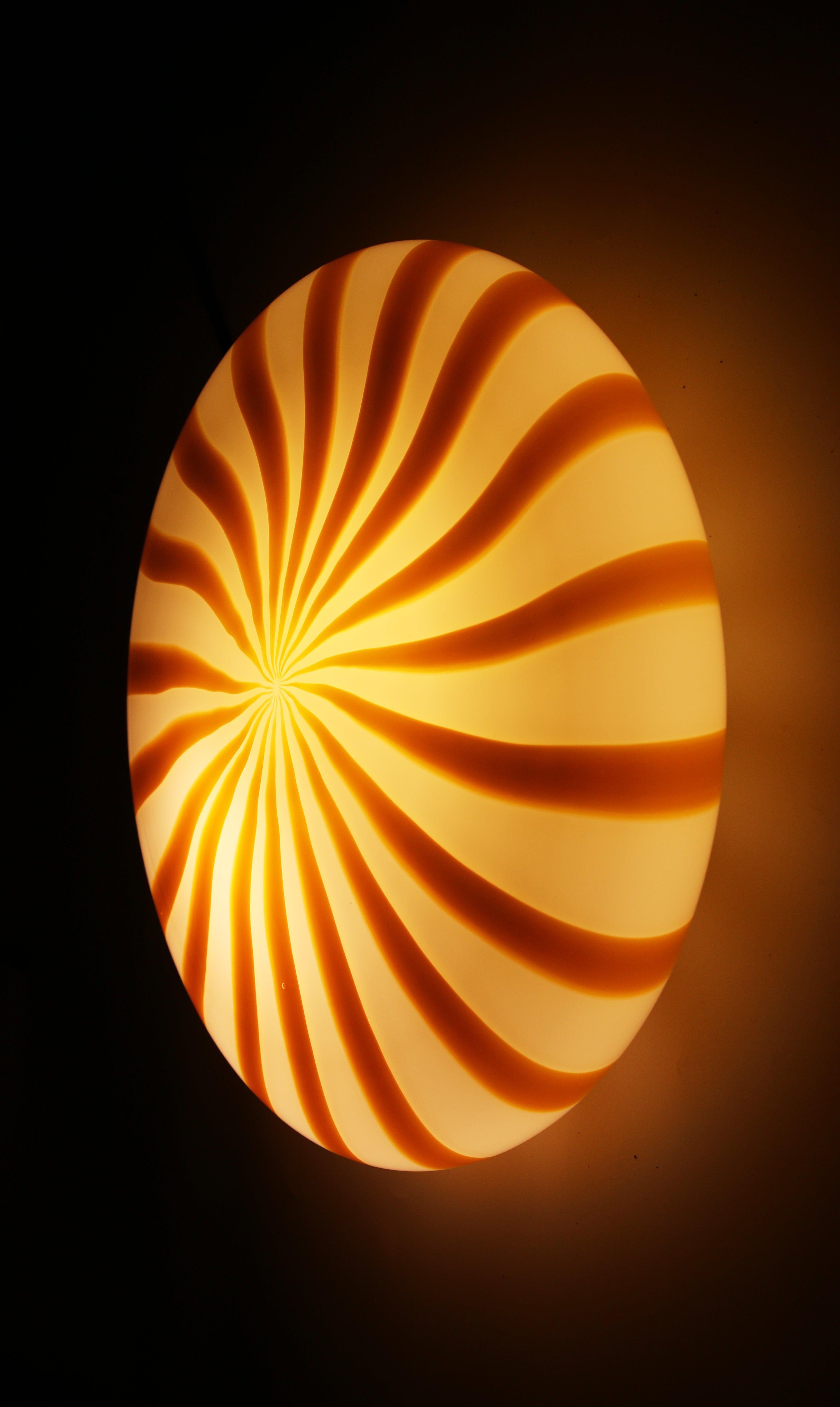 Lampada da parete Candy in vetro di Murano Bianco e Giallo D30