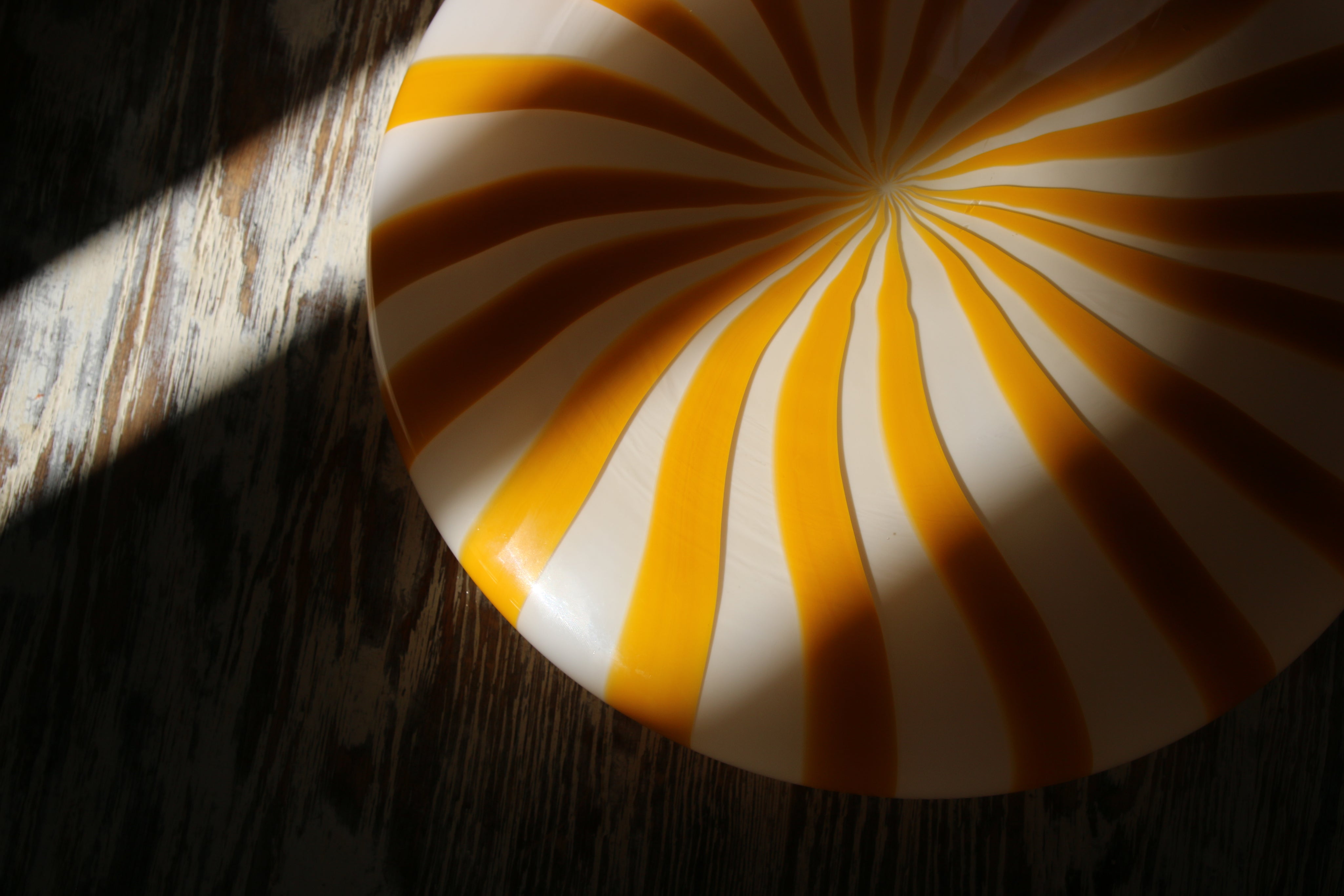 Lampada da parete Candy in vetro di Murano Bianco e Giallo D30