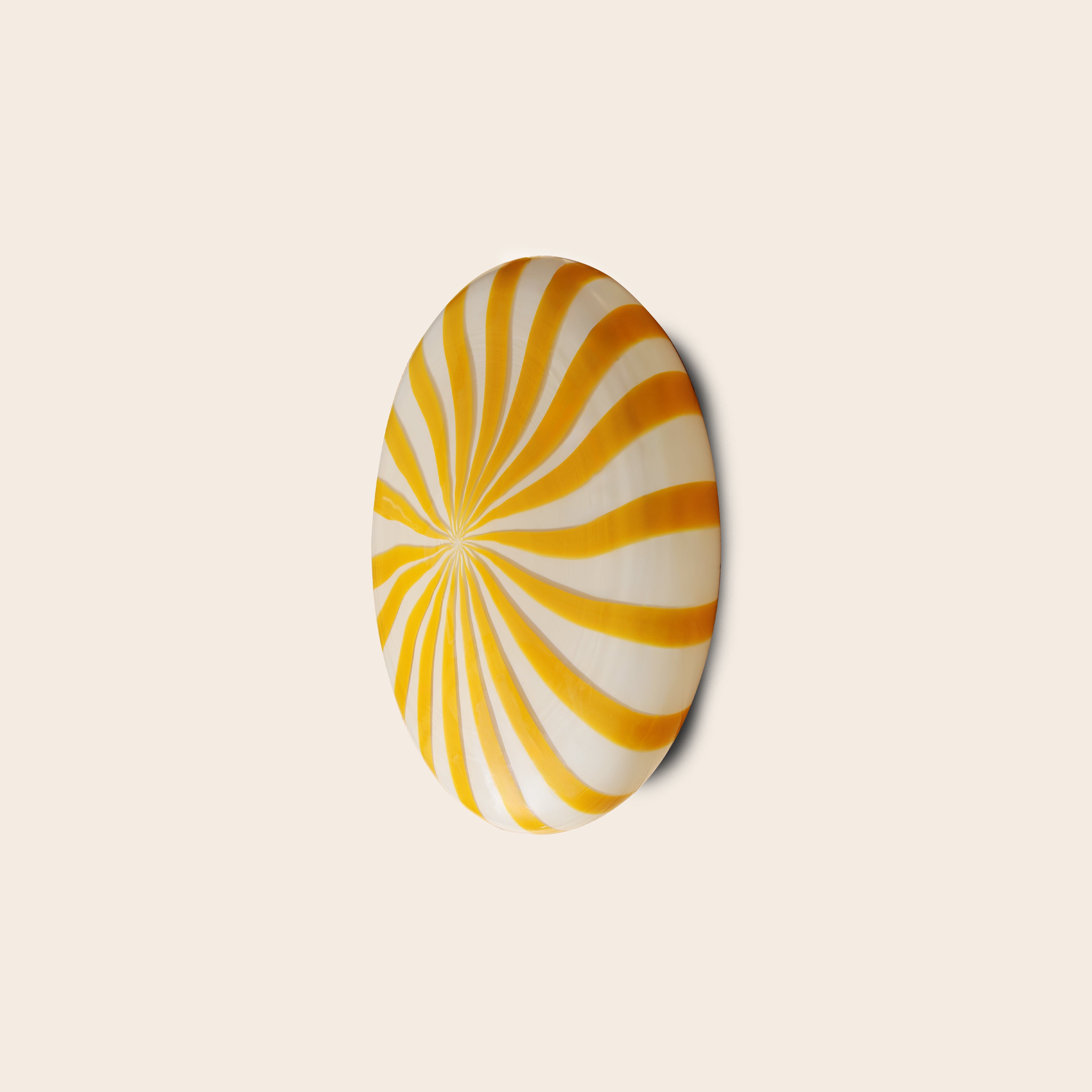 Lampada da parete Candy in vetro di Murano Bianco e Giallo D40