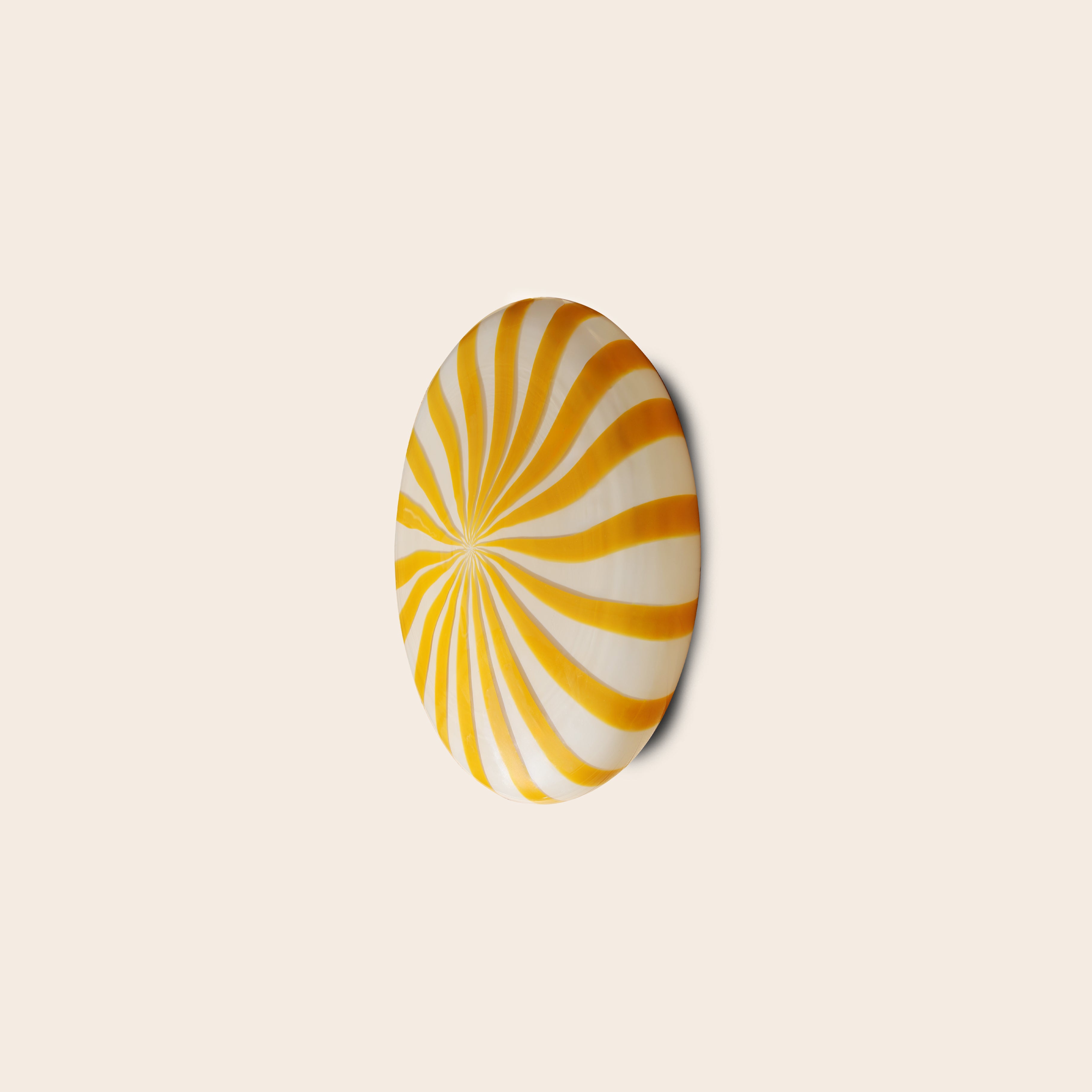 Lampada da parete Candy in vetro di Murano Bianco e Giallo D30