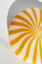 Lampada da parete Candy in vetro di Murano Bianco e Giallo D30