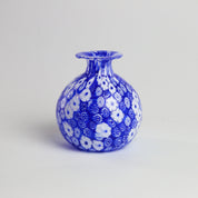 Laguna Fiorita – Vaso in vetro di Murano con Murrine Floreali Blu