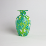 Laguna Fiorita – Vaso Principe in Vetro di Murano con Murrine Floreali Verdi