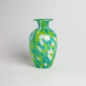 Laguna Fiorita – Vaso Principe in Vetro di Murano con Murrine Floreali Verdi