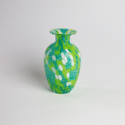 Laguna Fiorita – Vaso Principe in Vetro di Murano con Murrine Floreali Verdi