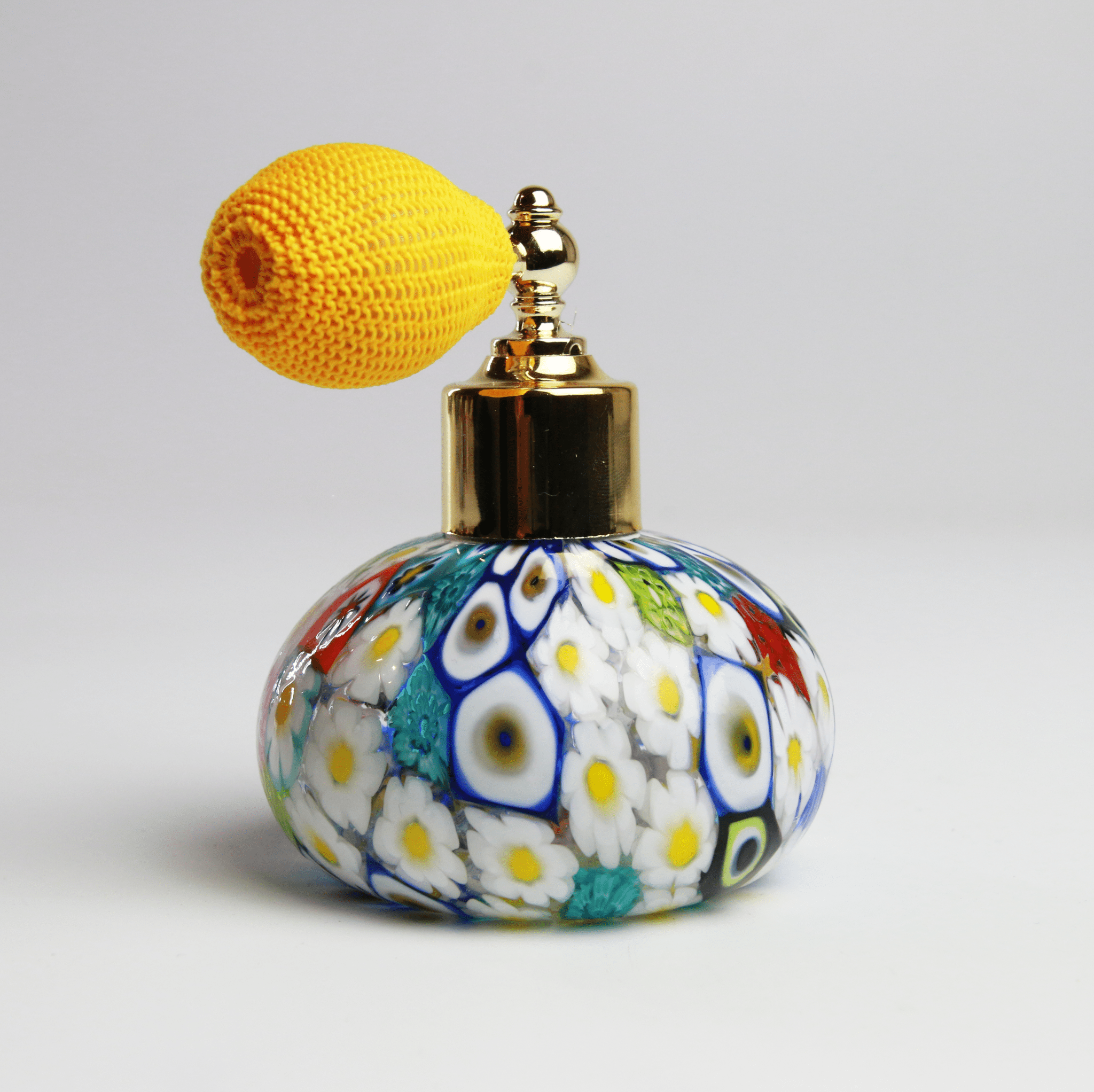 Laguna Fiorita – Murano Glass Perfume Atomizer with Floral Spring Murrine