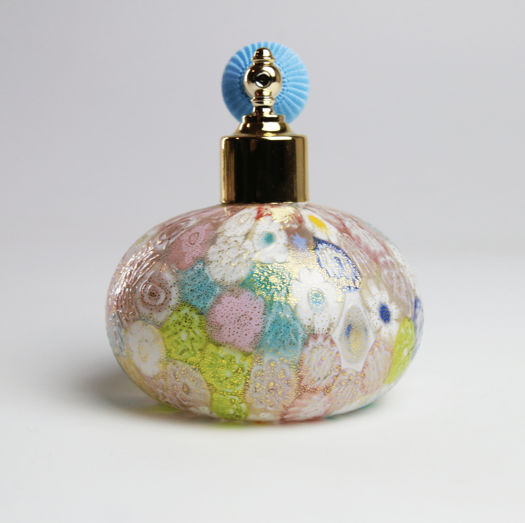 Laguna Fiorita – Murano Glass Perfume Atomizer with Spring Floreal Murrina and 24k gold leaf