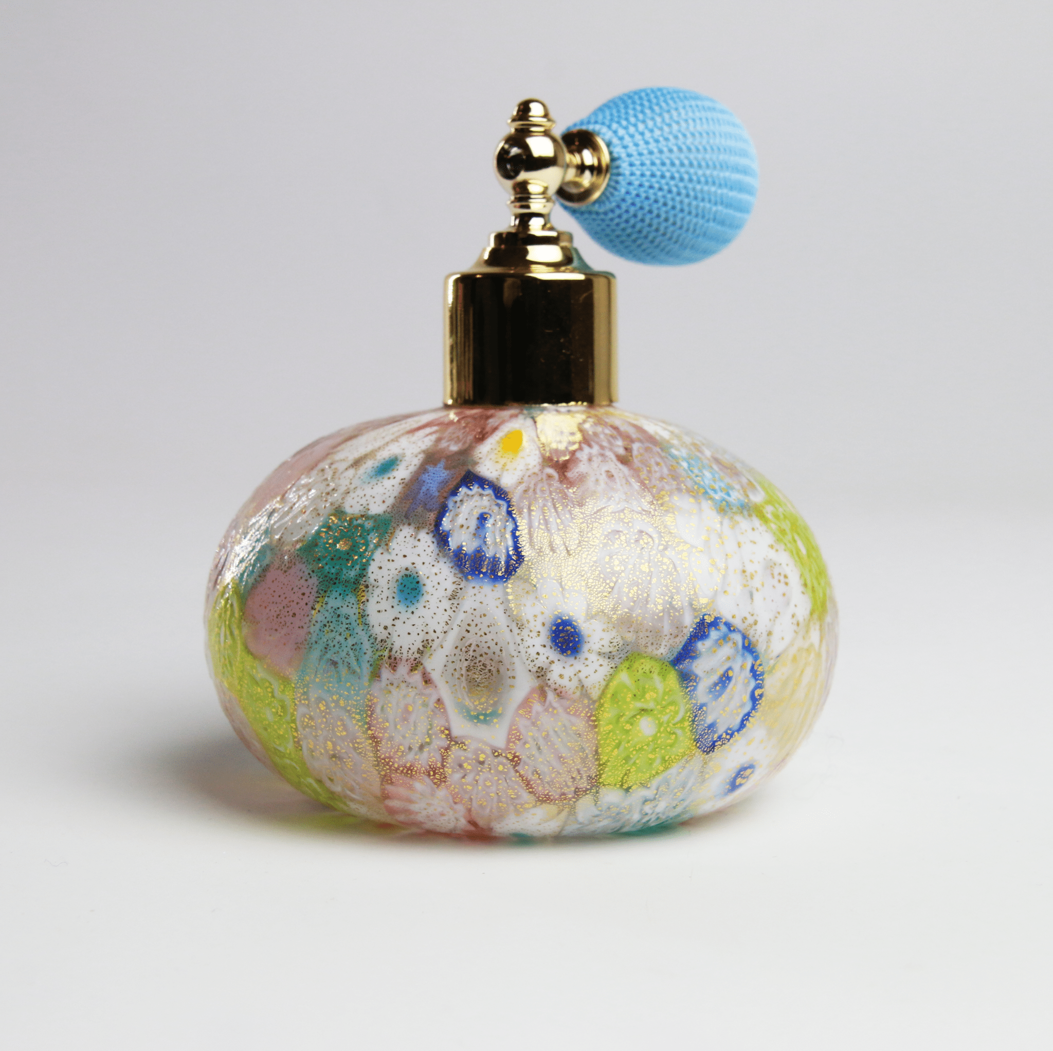 Laguna Fiorita – Murano Glass Perfume Atomizer with Spring Floreal Murrina and 24k gold leaf