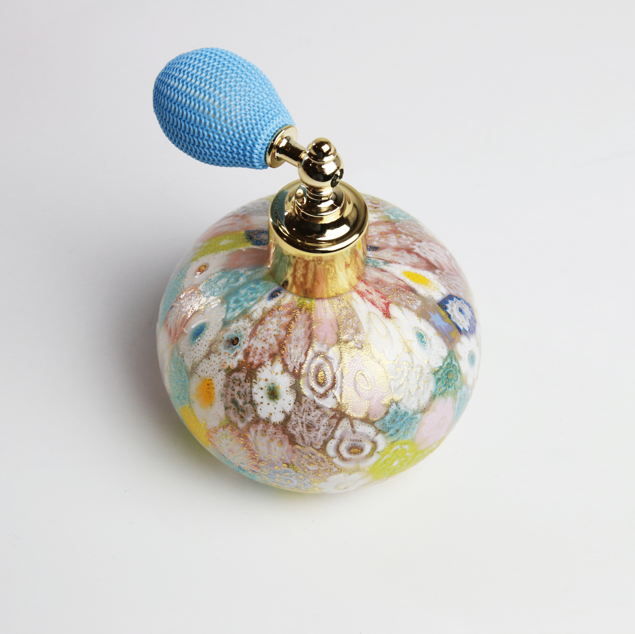 Laguna Fiorita – Murano Glass Perfume Atomizer with Spring Floreal Murrina and 24k gold leaf