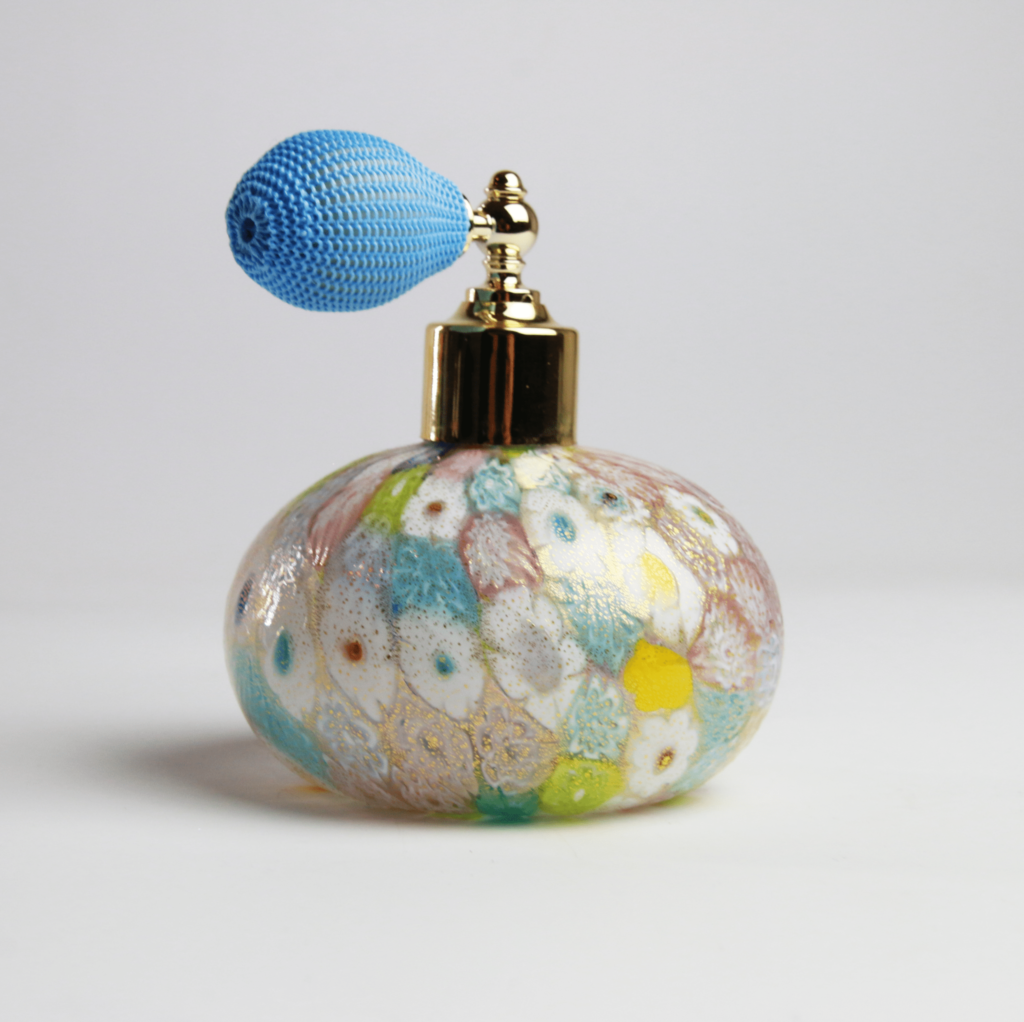 Laguna Fiorita – Murano Glass Perfume Atomizer with Spring Floreal Murrina and 24k gold leaf