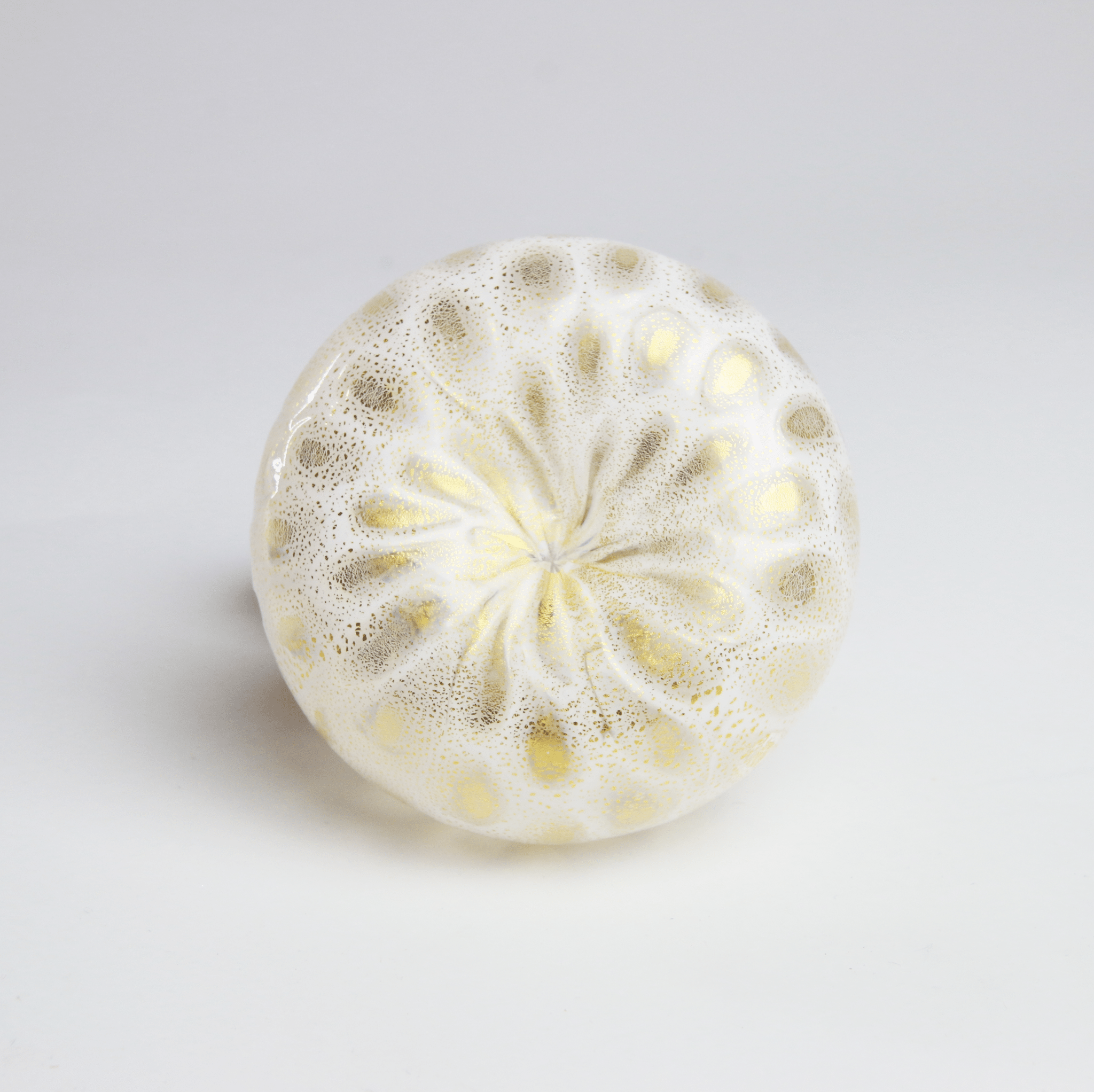 Laguna Fiorita – Murano Glass Perfume Atomizer with White Murrine and 24k gold leaf