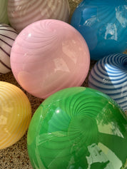 Candy Murano glass sphere table lamp forest swirl D40