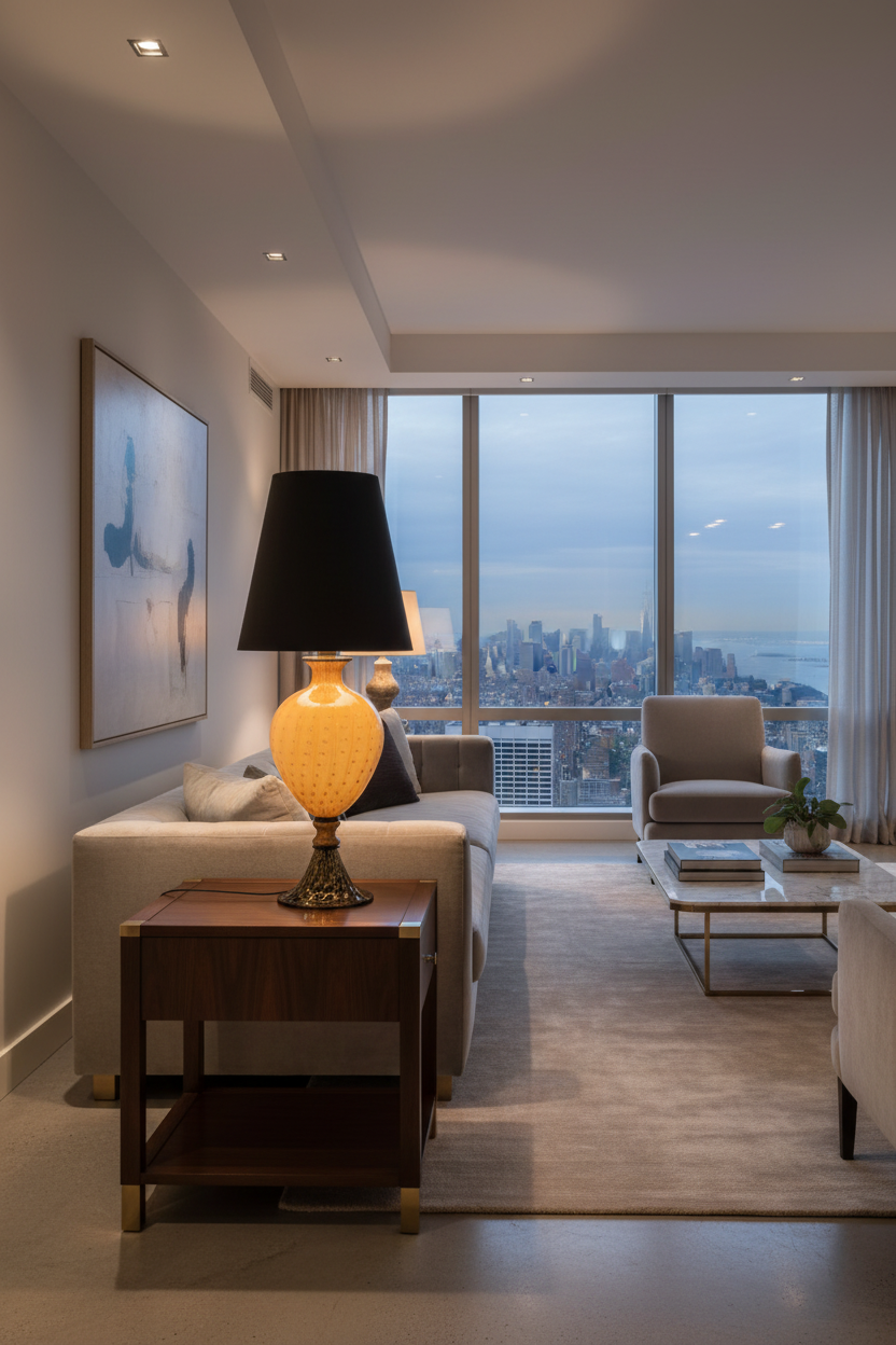 Lampada da tavolo Candy a sfera in vetro di Murano, spirale rossa e bianca D30