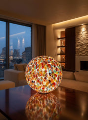 Murano glass sphere "Murrina" table lamp D50