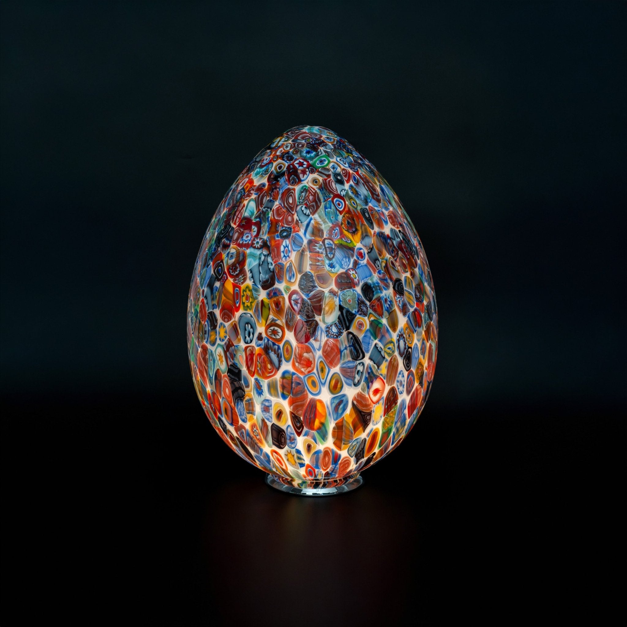 Murano glass egg table lamp Murrina H40