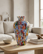 Anfora in Vetro di Murano con Murrine Millefiori, 37 cm