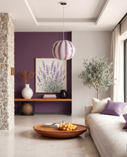 Candy Murano glass oval pendant lamp amethyst D32