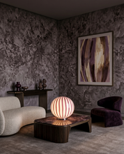 Candy Murano glass oval table lamp amethyst D40