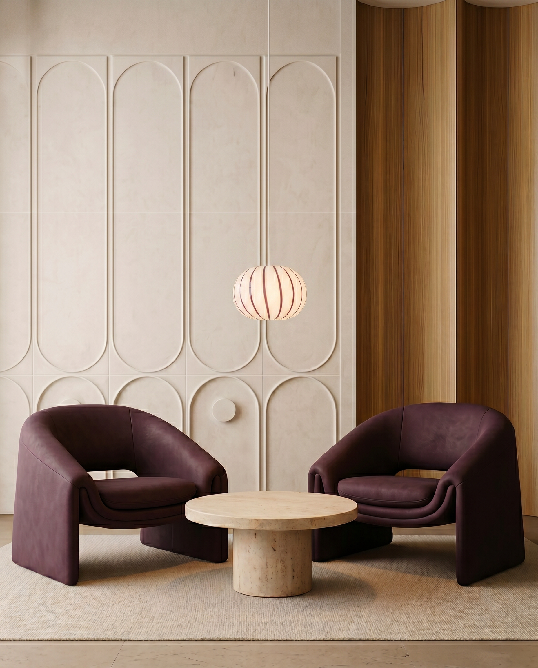 Candy Murano glass oval pendant lamp berry D28