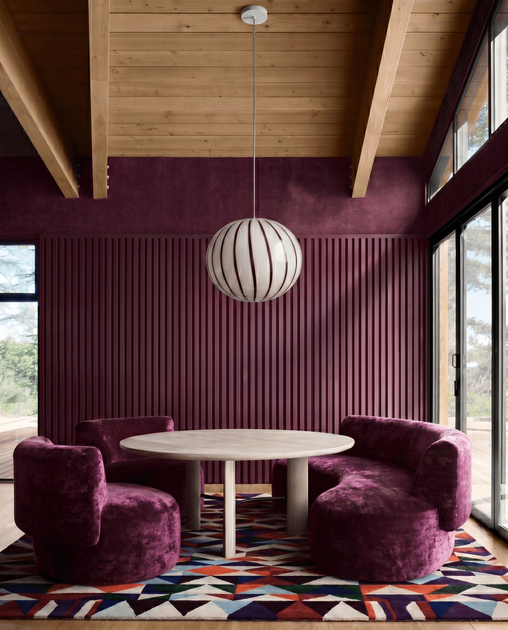 Candy Murano glass oval pendant lamp berry D32