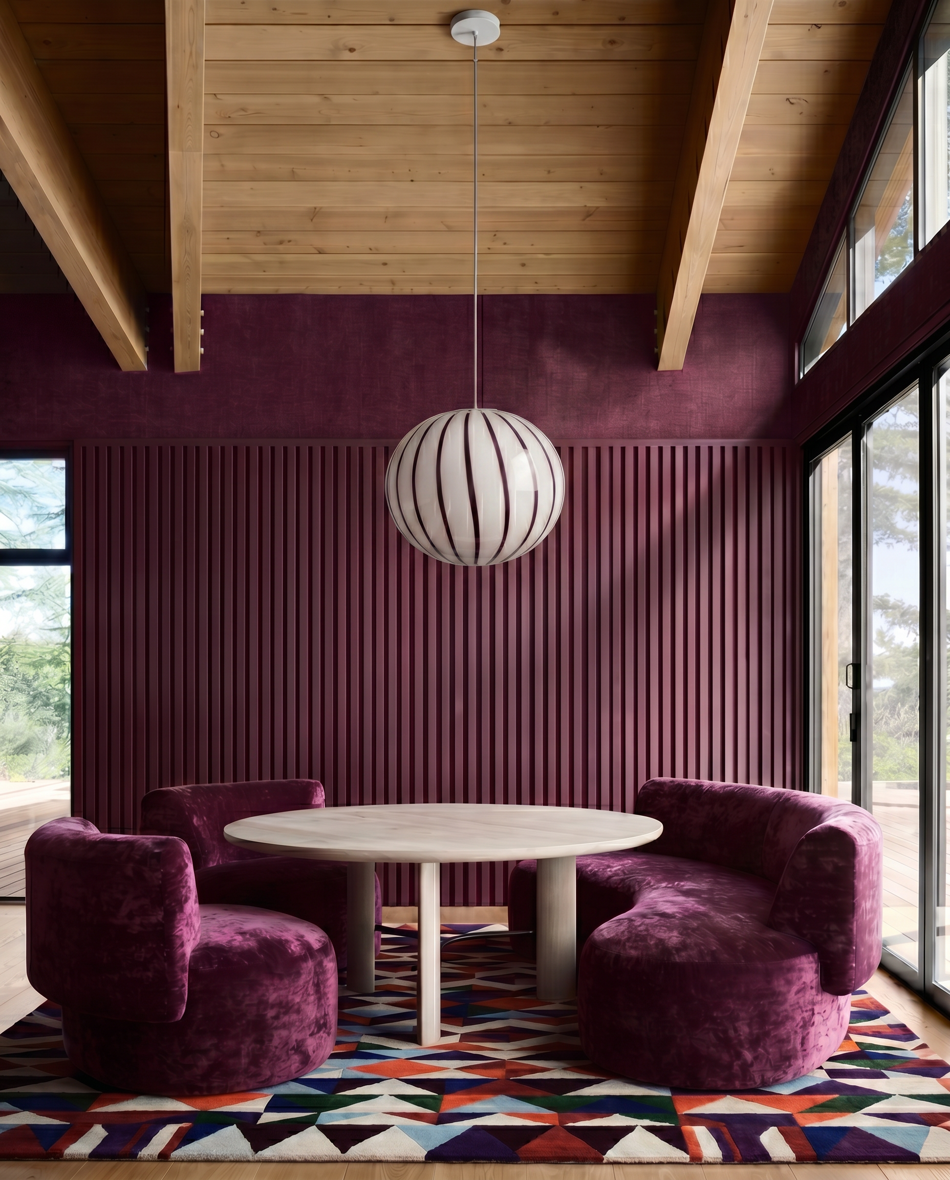 Candy Murano glass oval pendant lamp berry D32
