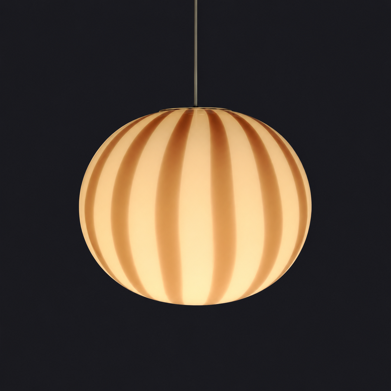 Candy Murano glass oval pendant lamp amethyst D32