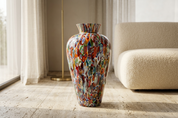 Vaso Anfora in Vetro di Murano con Murrine Millefiori, 48 cm