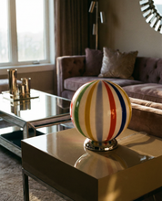 Lampada da tavolo Candy a sfera in vetro di Murano "Arlecchino" dritta D20