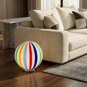 Candy Murano glass sphere table lamp "Arlecchino" straight D40