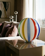 Candy Murano glass sphere table lamp "Arlecchino" straight D40