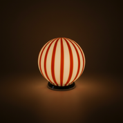 Lampada da tavolo Candy a sfera in vetro di Murano "Caffè & latte"  D20