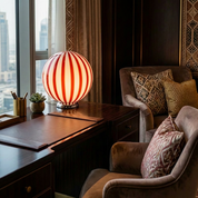 Lampada da tavolo Candy a sfera in vetro di Murano "Caffè & latte"  D30