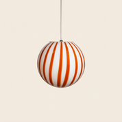 Lampada a sospensione Candy a sfera in vetro di Murano "caffè e latte" D20